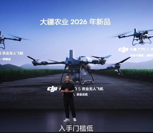 DJI gioi thieu 3 mau may bay moi DJI T55, DJI T70S, DJI T100S